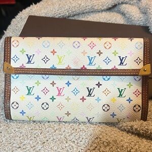 Louis Vuitton x Takashi Murakami Multicolor Monogram International Wallet